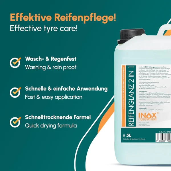 INOX Reifenglanz Gummi- & Kunststoffpflege - Image 2