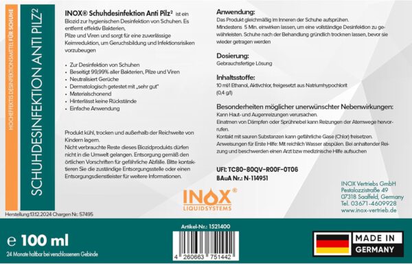 INOX® Schuhdesinfektion - Anti Pilz - Image 6