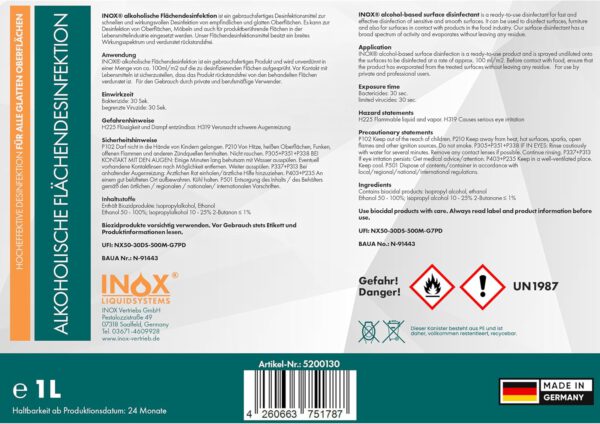INOX® alkoholische Flächendesinfektion - Image 6